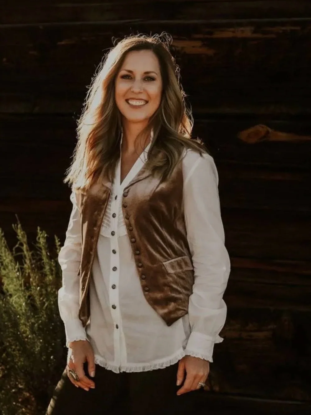 NWT Tasha Polizzi Blush-Taupe Satin-Look Larkin Vest size L